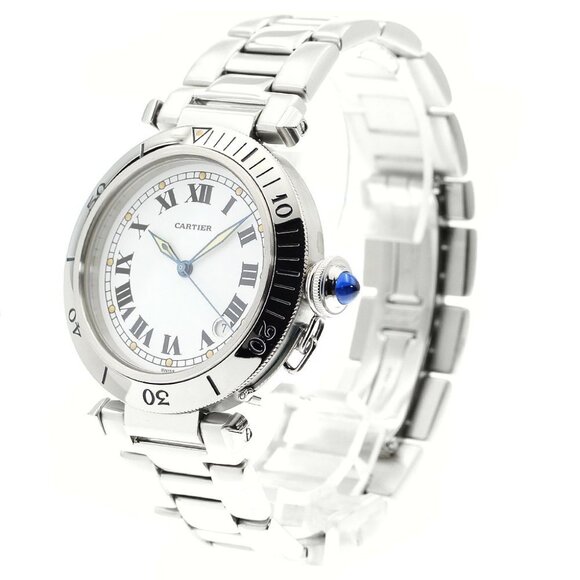 CARTIER Pasha 38 W31005H3 Roman index white Dial Automatic Men's Watch_894548 - Picture 2 of 6